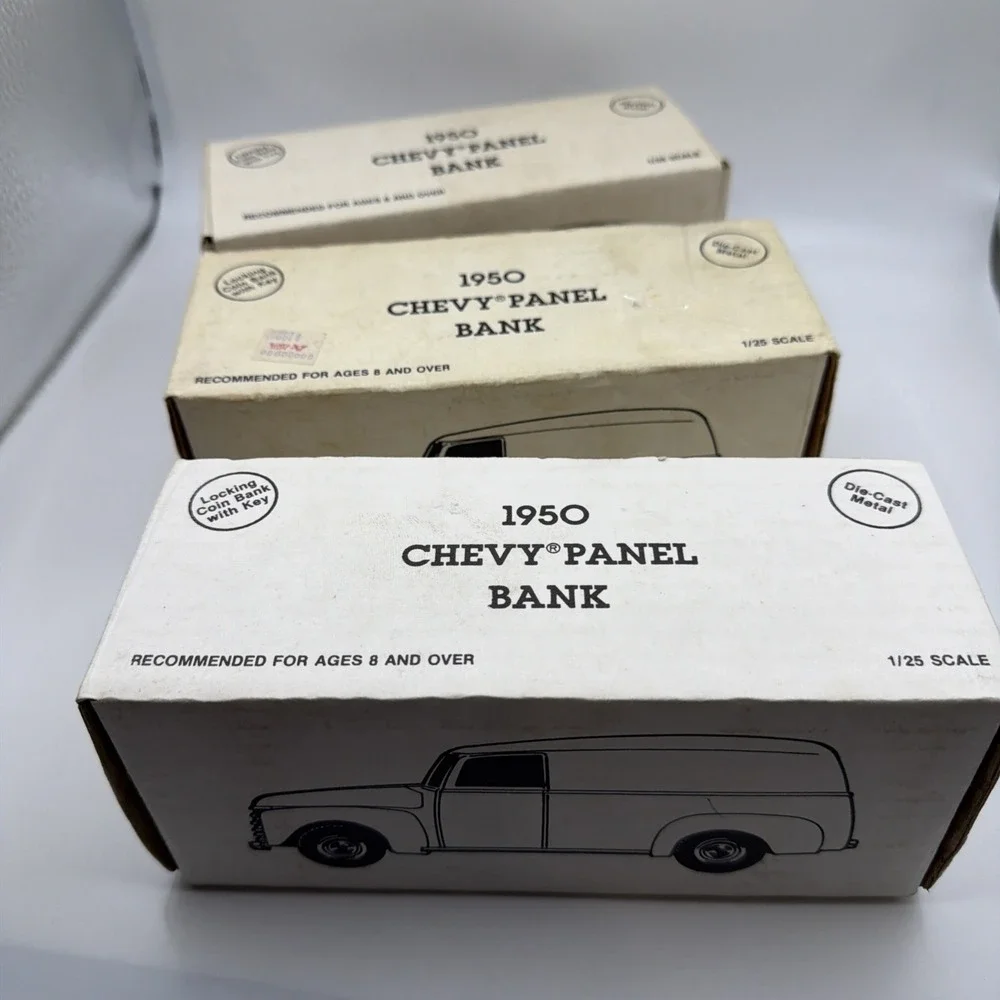 VINTAGE ERTL Chevrolet 1950 Panel Truck Bank Heartbeat of America Black‎ 1:25